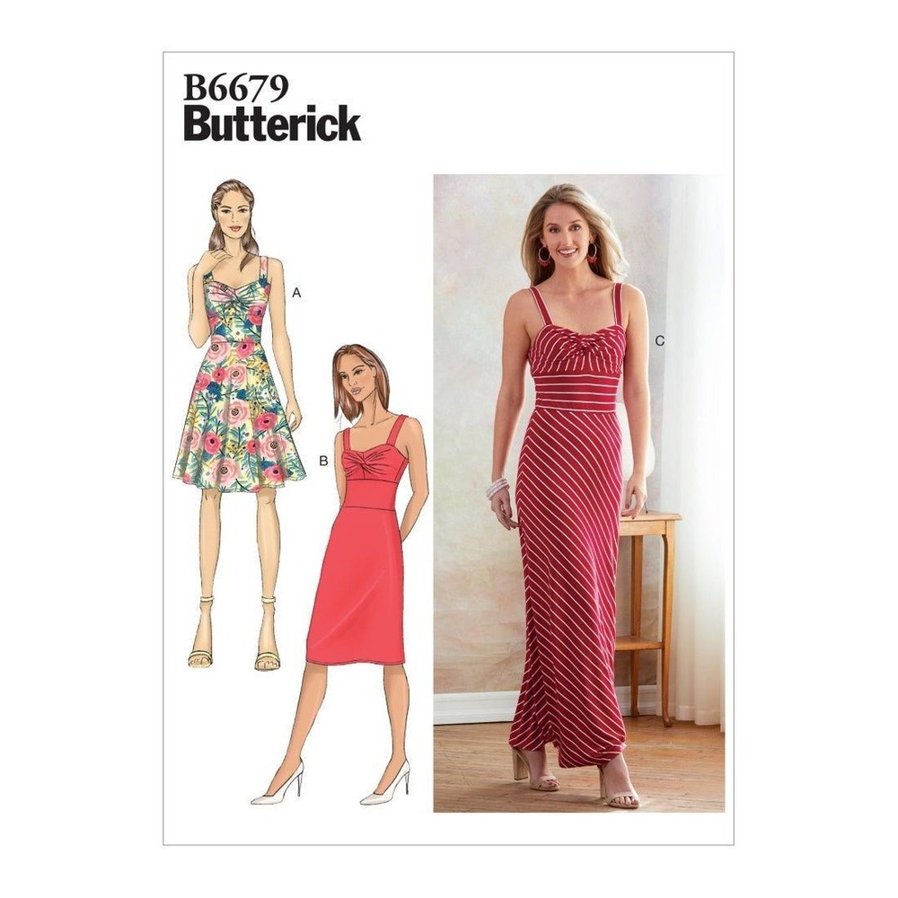 Butterick Misses' Dress, B6679, Size A5 (6 - 8 - 10 - 12 - 14)
